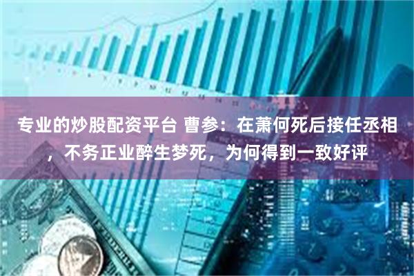 专业的炒股配资平台 曹参：在萧何死后接任丞相，不务正业醉生梦死，为何得到一致好评